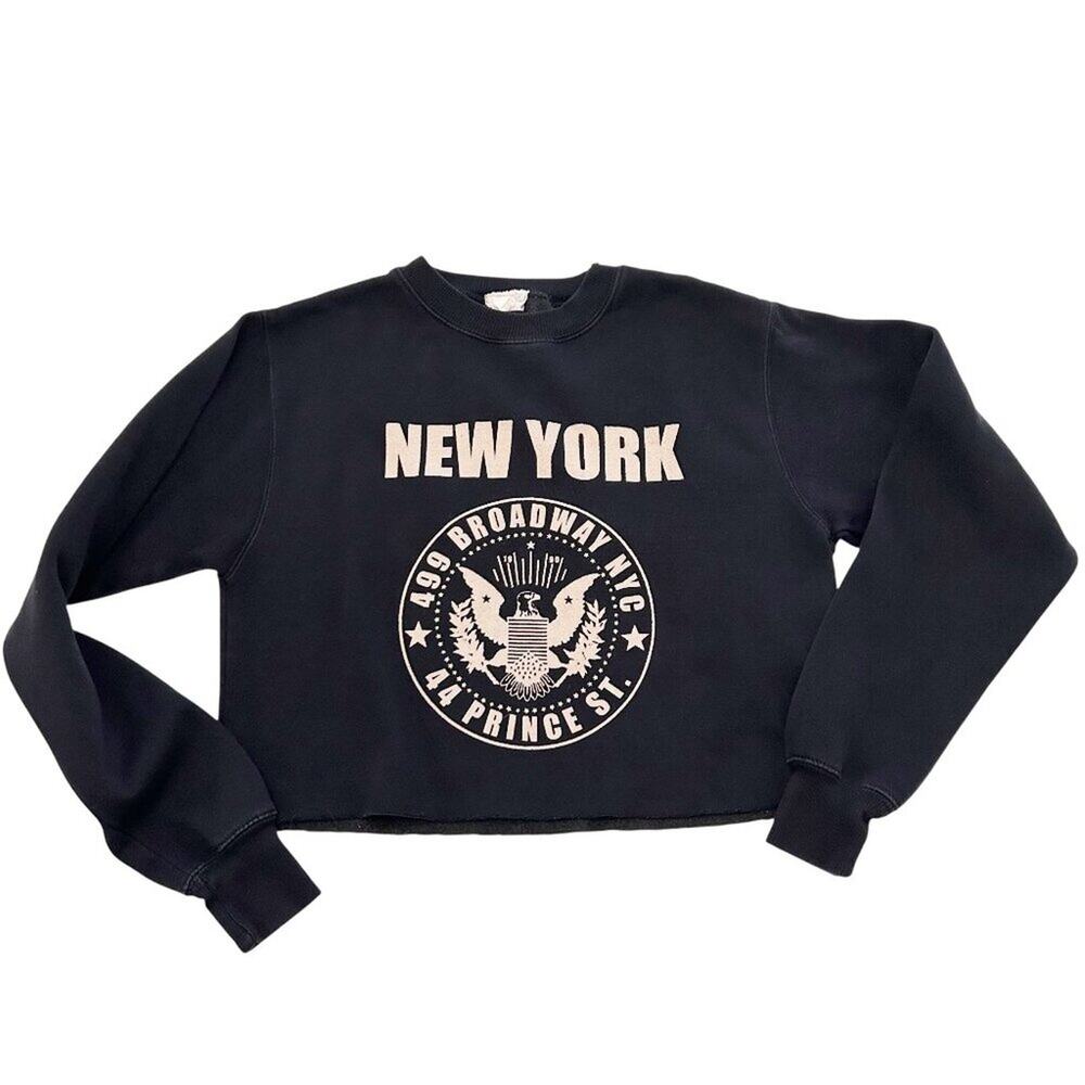JOHN GALT BRANDY MELVILLE Nancy NY Cropped Sweatshirt